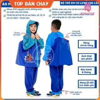 Áo Mưa Bộ Cho Bé Bộ Quần Áo Mưa Sơn Thủy Cho Bé Trai ,Bé Gái Đi Học. An Toàn ,Siêu Dai, Chống Thấm bonshop
