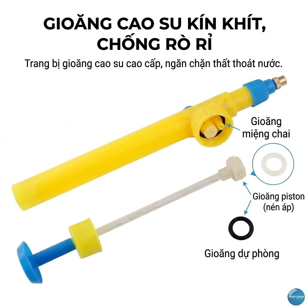 Đầu Bơm Xịt Tưới Cây Khí Nén Lắp Chai Nhựa TVC-29 Tháp Xanh Vòi Phun Sương Mini, Bơm Tay Tưới Cây Cảnh
