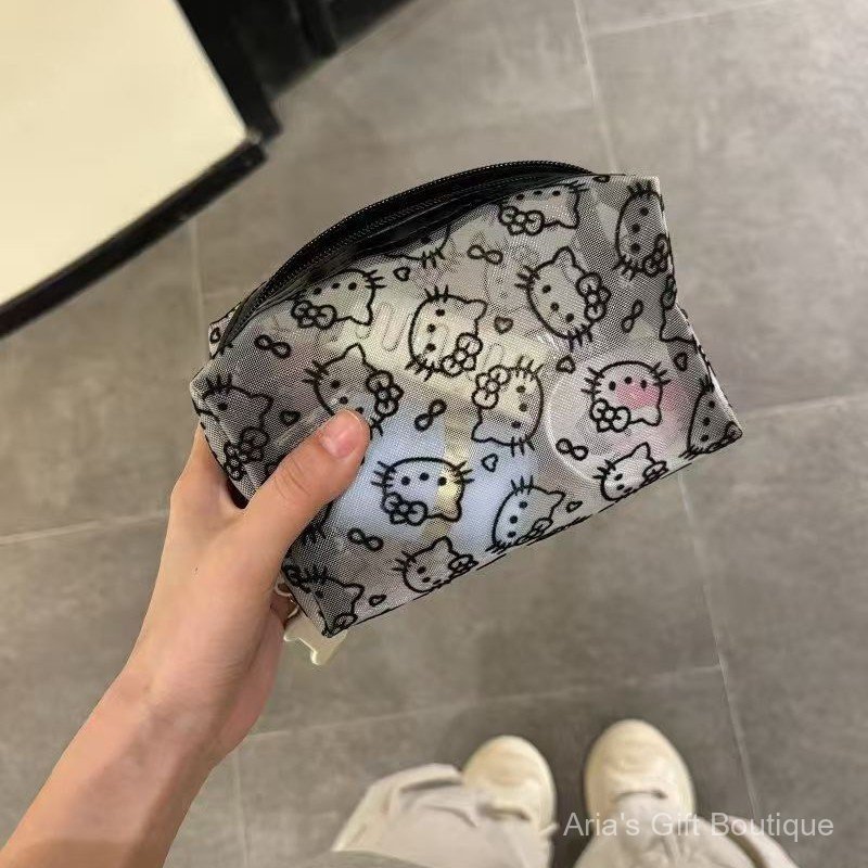 [Aria] Túi đựng đồ hello kitty gạc Túi trang điểm di động hàng ngày