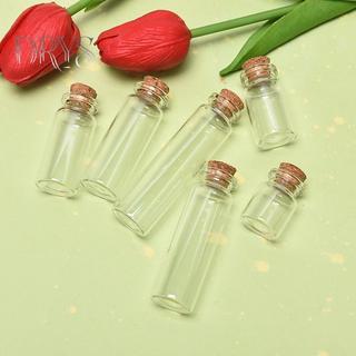 (TFT) 10 Chiếc Chai Thủy Tinh Mini Có Nút Chặn Nút Chai Trong Suốt Lọ Trang Trí Đám Cưới MỚI