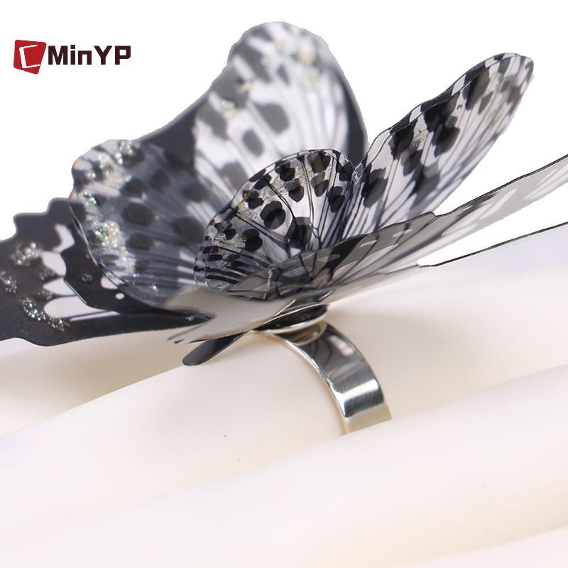 CминYP Punk Bướm Nhẫn Vintage Gothic 3D - Trang Sức Phái Nam/Nữ