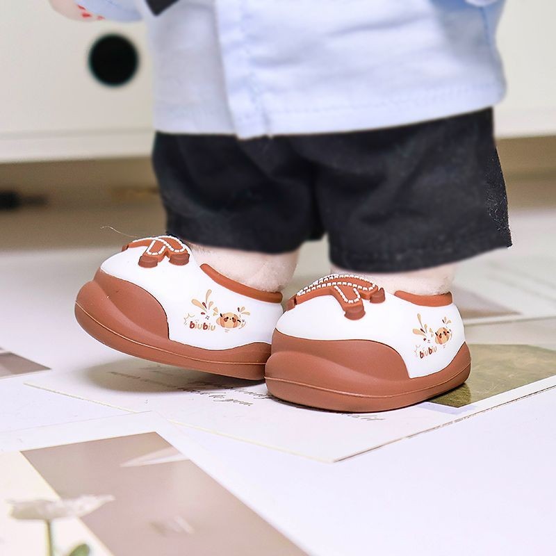 Giày Bé 20cm Đứng Được Cotton Búp Bê Tập Đi Giày Béo Cơ Thể Bé Quần Áo Đầu Chó Búp Bê Trang Phục Phụ Kiện 3.2