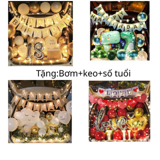 (MIỄN SHIP) sét bong bóng bay trang trí cốp xe hơi trang trí xe ô tô bong bóng bay cầu hôn bong bóng sinh nhật DF15