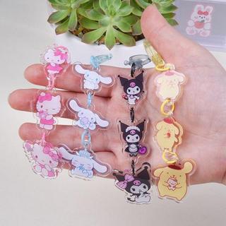[MILOLI] 1Pcs GANTUNGAN SAN ACRYLIC Cute Keychain Ring Aksesoris Bag - F0265 - C. P0MP0MPURIN, GANCI ACRYLIC