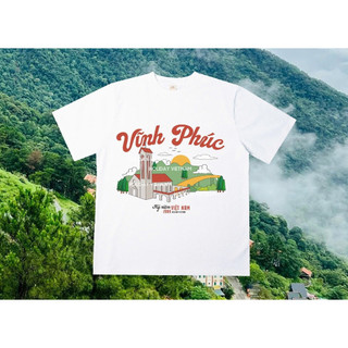 chất thun cotton 250gsm Áo phông Việt Nam Du lỊCH Miền Bắc, unisex nam nữ, from oversize