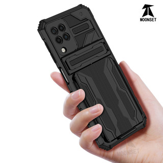 Dành Cho Samsung Galaxy A12 5G / A22 4G / A42 5G Ốp điện thoại Chân Đế Đựng Thẻ Lưng Cứng Cạnh Mềm Vỏ Chống Sốc Hạng Nặng