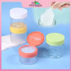 MYPANDA 200-350ml Kem tẩy trang có lọ đựng trong suốt tròn Chai rỗng miệng rộng nắp chai bảo quản.