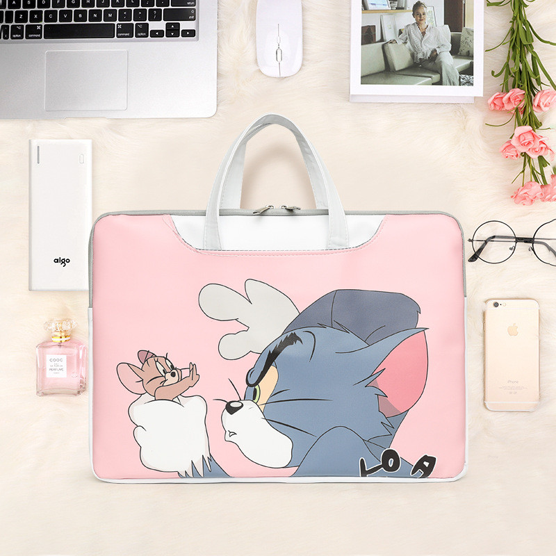 Túi đựng máy tính in hoạt hình dễ thương 44cm 47cm 52cm Túi lót máy tính bảng
