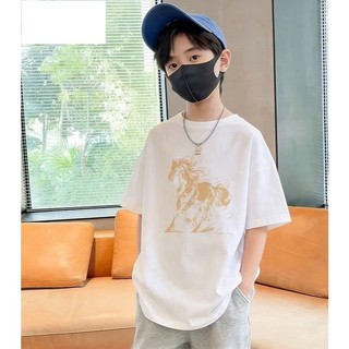 Áo phông cộc tay mùa hè dành cho bé trai 18-52kg mẫu PHÔNG NGỰA. Chất liệu vải polo cá sấu thoáng mát. NL1