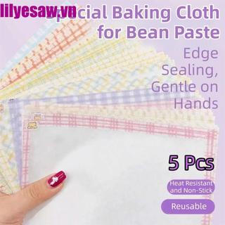 LILYES 5 Chiếc Perler Hạt Nướng Vải, Tấm ủi viền DIY cho hạt cầu chì, Tấm lót hoàn thiện tay chịu nhiệt Truyền tải ánh sáng chắc chắn Thảm sắt Phụ kiện DIY