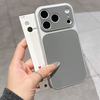 Ốp điện thoại mờ chống sốc cho IPhone 17 16 15 14 13 12 11Pro Max Plus 17 forIPromax Kết cấu da sang trọng Khung cửa sổ lớn cứng