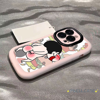 Ốp lưng IPhone 17 16 15 14 13 12 11 Pro Max XRXSMax 78 Plus Phim hoạt hình dễ thương Blush Little New Puff Case