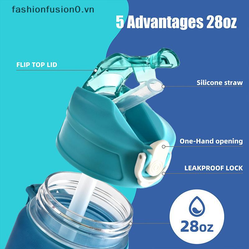 Bình Nước Thể Thao 800ml Chống Rò Rỉ, Nhiều Màu Sắc - Perfect Cho Du Lịch và Tập Gym