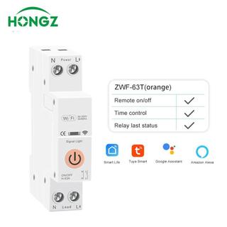 Tuya WiFi 1P 63A Bộ Ngắt Mạch Thông Minh Gắn Ray DIN Công Tắc Từ Xa Tự Động