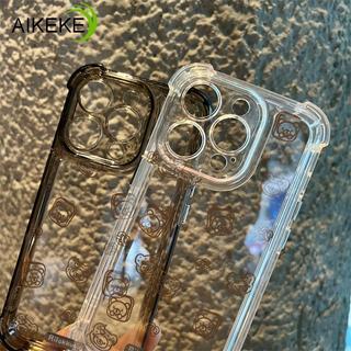 Ốp Điện Thoại Trong Suốt Rilakkuma Dễ Thương Cho iPhone 17 Air 16E 16 15 14 Plus 13 12 Mini 11 Pro Max XS Max X XR 8 7 6 6S Plus SE 2020 2022 Vỏ Mềm Chống Sốc Bốn Cánh Đơn Giản