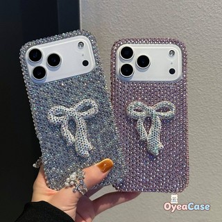Ốp Nơ 3D Kim Cương Giả Sang Trọng Cho OPPO A98 A97 A96 A95 A94 A93 2020 A93S A92 A80 A79 A78 A77S A77 A76 A74 Vỏ Mềm Lấp Lánh Đơn Giản Handmade