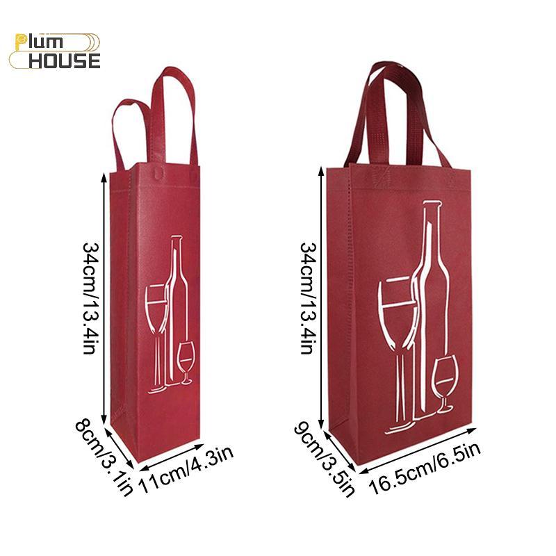 PlumHOUSE Túi không dệt đựng chai rượu, có đệm, giữ lạnh, quà tặng cho người yêu hoặc đám cưới VN