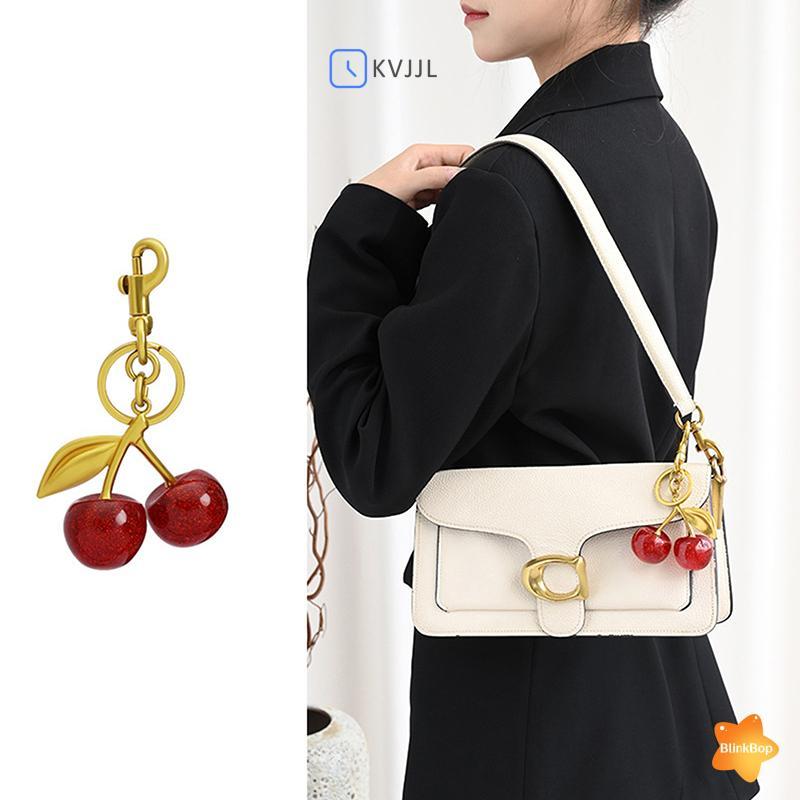 [KvJJL-t] Mặt dây chuyền anh đào vàng lấp lánh cho túi nhựa lấp lánh Mặt dây chuyền anh đào cho ví Móc khóa quyến rũ Phụ kiện Giáng sinh lễ hội mới