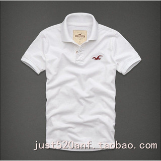 [Readystock] [Giảm giá hấp dẫn] Áo sơ mi polo ngắn tay in hình con mòng biển cổ điển Hollister dành cho nam