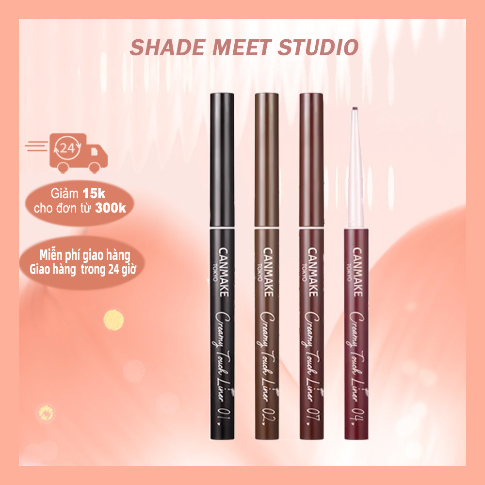 Bút Kẻ Mắt Gel Canmake Creamy Touch Liner Siêu Mịn – Chống Nước, Lâu Trôi, Nét Kẻ Siêu Mảnh, Không Lem
