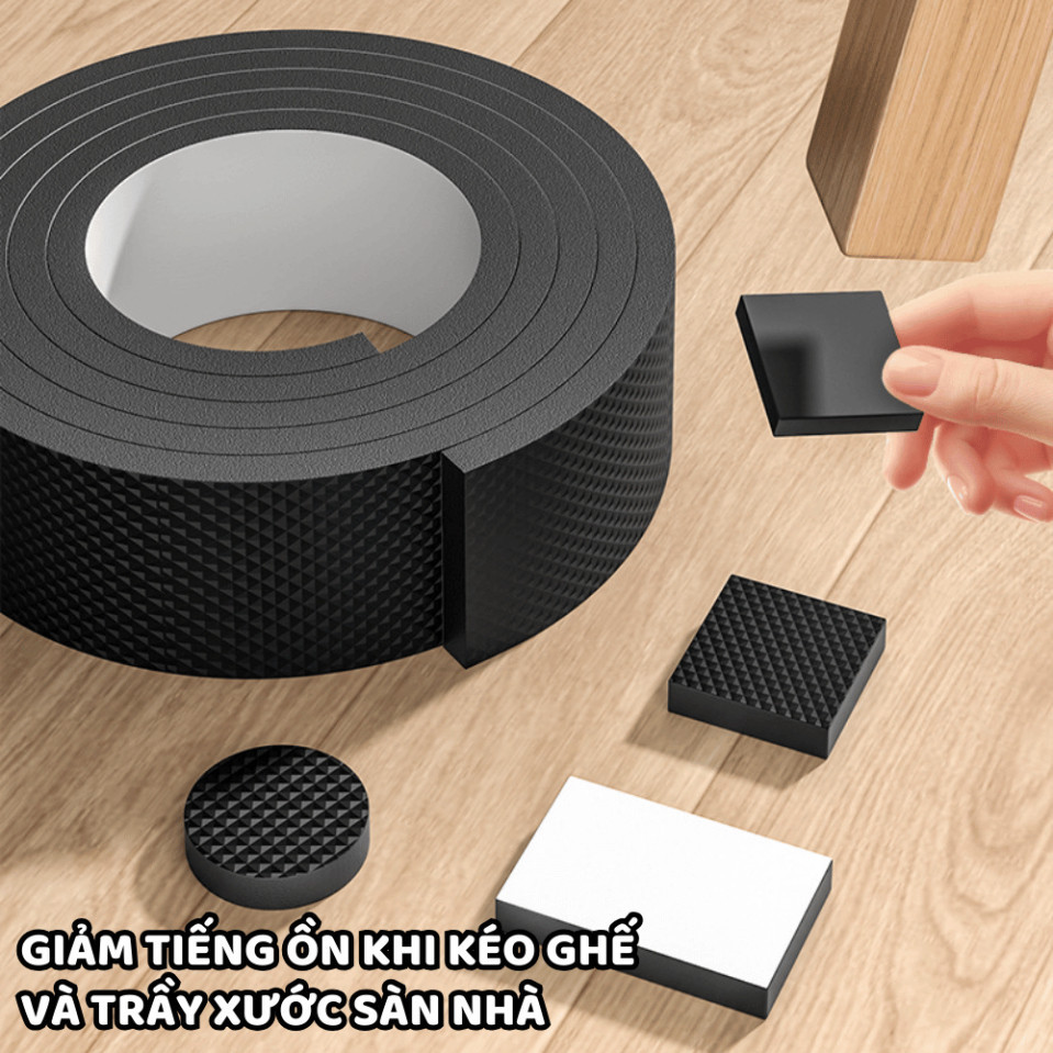 Xốp Dán Cố Định Chân Bàn Ghế Chống Trượt Chống Ồn Dày Dặn 6mm Lót Chân Bàn Ghế Chống Xước Bảo Vệ Nền Nhà