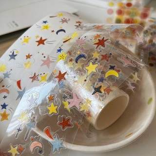 Sticker cuộn Snail tròn, vuông, ngôi sao trang trí chu kì 40-50cm