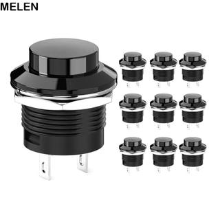 Công tắc nút nhấn tạm thời MELEN, Mini AC 250V / 3A AC 125V / 6A, được sử dụng rộng rãi -ON No Lock Balck Cap