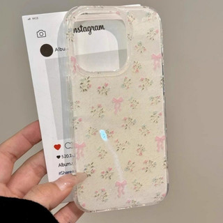 Áp dụng cho IPhone 17 16 15 14 13 12 11 Pro Max XR XS MAX 78PLUS Hoa vỡ Bowknot trường hợp điện thoại