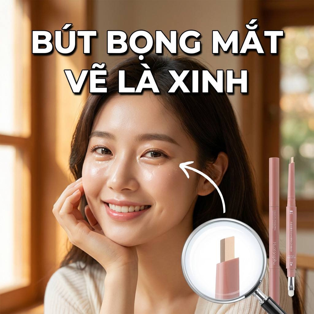 [MUA 2 TẶNG 1] Bút Vẽ Bọng Mắt CHAMEL 2 Đầu - Tạo Mắt To Tròn Tự Nhiên, Không Lem