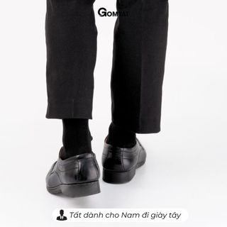 [PHIÊN BẢN MỚI] Tất nam cổ cao đi giày tây GOMTAT, vớ công sở màu trơn basic chất cotton - LUX-1803