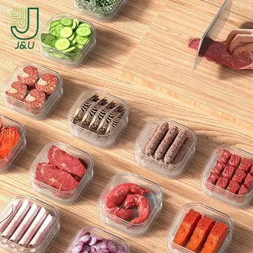 [J & U-T] Hộp đựng thực phẩm tủ lạnh Hộp đựng thực phẩm nhà bếp Hộp đựng giòn kín Hộp đựng thực phẩm Hộp tươi Hộp sắp xếp nhà bếp