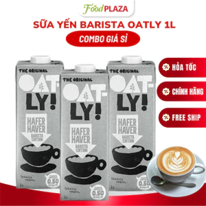 Sữa Yến Mạch Barista Oatly Hộp 1L Thơm Ngon Béo Ngậy, Tạo Foam Mịn