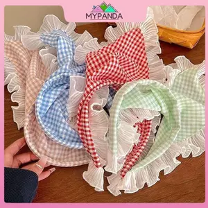 Băng Đô Quấn Tóc MYPANDA Ren Kẻ Sọc Tam Giắc cho Nữ, Phong Cách Thanh Lịch và Tinh Tế