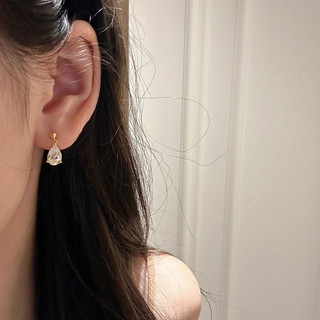 Bộ Trang Sức Phái Nữ Với Bông Tai Zircon Giọt Nước và Mặt Dây Chuyền Đa Năng