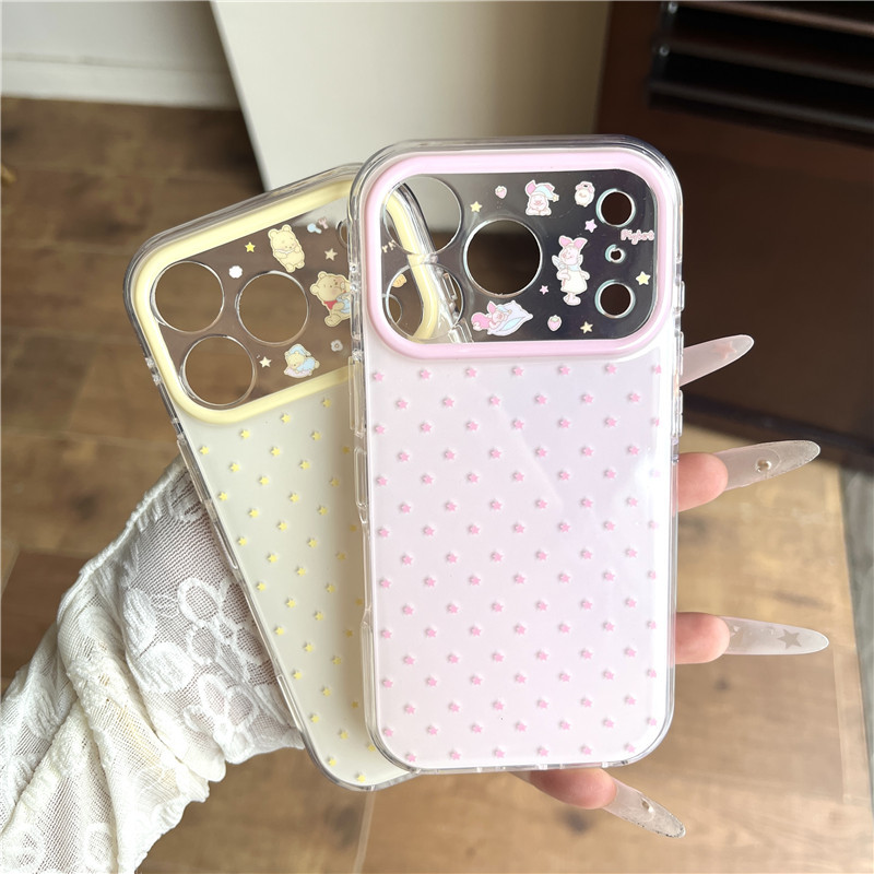 IPhone 17 Pro max 16 Pro max Họa tiết hoạt hình có dấu chấm TPU materia IMD xử lý Vỏ điện thoại