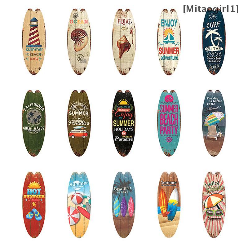 Ván lướt sóng biển bằng gỗ trang trí vintage cho phòng tắm và tường nhà - Tiki Bar