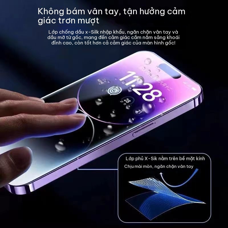 Kính cường độ bảo mật chống nhìn trộm iPhone toàn màn