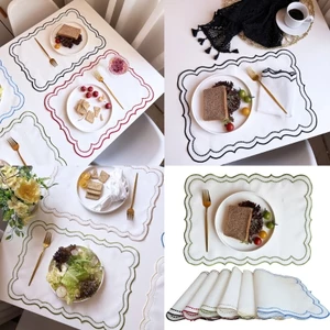 Thảm trải bàn thêu trang trí Yoo Thảm lót nhà bếp bằng vải Polyester chống trượt để sử dụng tại nhà và văn phòng sành điệu
