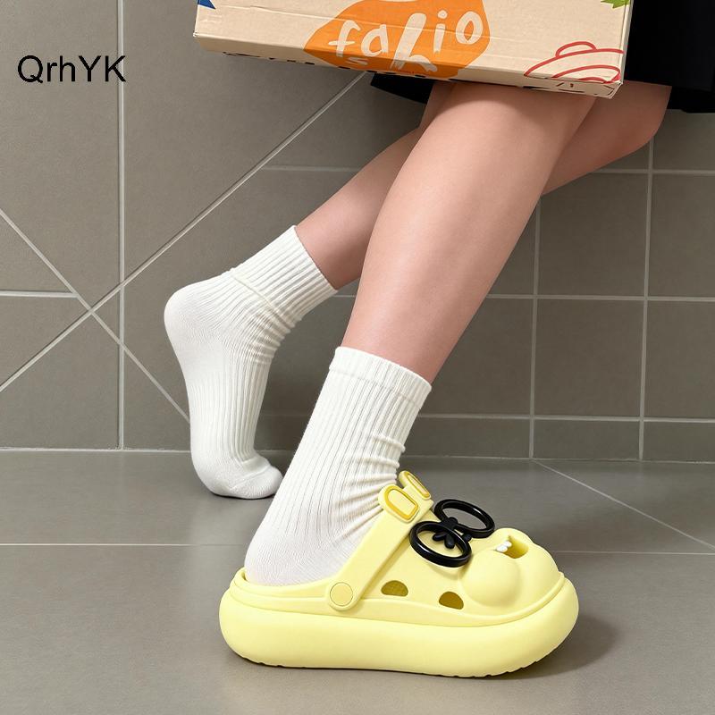 Nhà Máy Thời Trang Mùa Hè Hoạt Hình Clogs Cho Nữ Chống Trơn Trượt Thi Sole Cutefy Dép Cho Bãi Biển Vườn Đi Bộ QrhYK