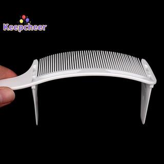 [Keepcheer] Lược Cắt Tóc Máy Cạo Râu Cong Có Thước Chống Tĩnh Điện Salon Lược Làm Tóc Mới