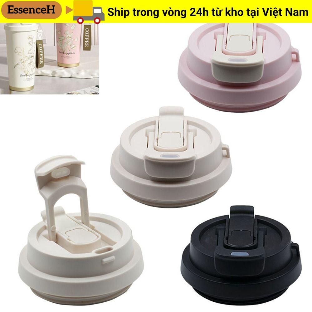 Nắp cốc ESSENCEH, Nắp chai thay thế bằng nhựa, Nắp cốc chống tràn di động Lily of The Valley Therms cho phụ kiện chai