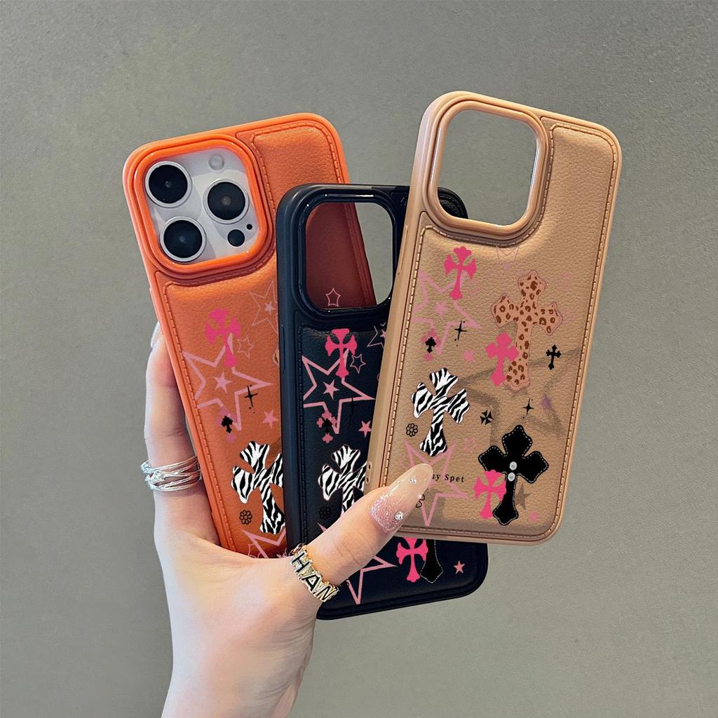 Ngôi sao chữ thậpPhù hợp với vỏ điện thoại iPhone 17/16, vỏ bôch mì 15 Pro/14