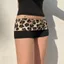 Quần short Skinny GAVESTO, Quần short Booty in họa tiết da báo co giãn cao, Hợp thời trang Slim Fit Thiết kế gợi cảm Y2K Quần short eo thấp thẩm mỹ Trang phục mùa hè