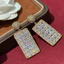 Zircon Phong Cách Mới Nhẹ Sang Trọng Tua Rua Bông Tai Dài Thanh Lịch
