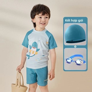 Đồ bơi bé trai 2 mảnh - áo tắm chống nắng nhanh khô họa tiết hoạt hình dễ thương