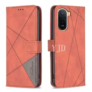 Ốp Lưng Cho Redmi A7 Pro Nút Từ Tính Khe Cắm Thẻ Da Hình Thoi Chống Rơi Vỏ Điện Thoại