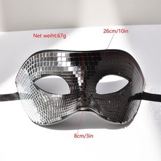 ASDFGER Hóa Trang, Gương Che Mắt Bóng Sáng Lấp Lánh Mặt, Disco Bạc Đảng Đạo Cụ Mardi Gras Cosplay Hóa Trang