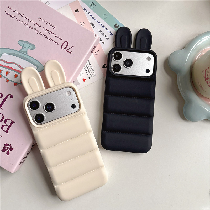 IPhone 17 Pro max Tai thỏ chất liệu TPU mờ IMD process phone case