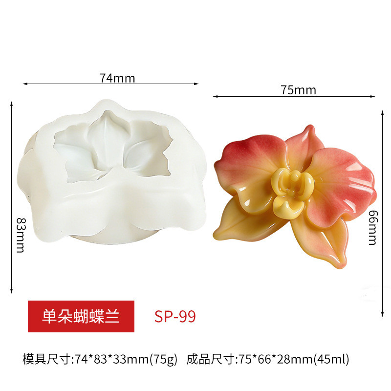 3D Hướng Dương Phalaenopsis Anemone Tulip Khuôn Silicon Mousse Bánh Trang Trí Khuôn DIY Thạch Nhựa Nướng Khuôn