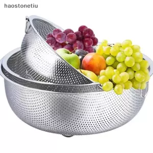 NS Thép không gỉ Lỗ bếp dày đặc Lưới Sifter Lọc Lọc Giỏ sàng NS